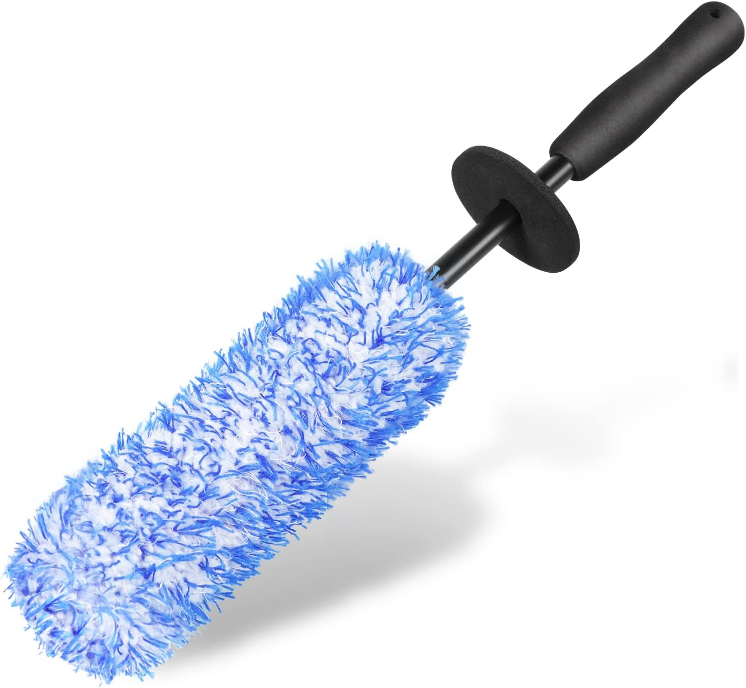 URAQT Felgenbürste Alufelgen, Premium Mikrofaser Felgen Bürste Für Eine Besonders Schonende Reinigung Bis Ins Felgentiefbett, Lange Profi Auto Reinigung Felgenreinigungsbürste (Blau)