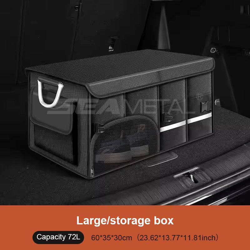 Large Capacity Car Trunk Organizer 36L/72L/110L Foldable Car Storage Box Waterproof Storage Bag for Fishing Camping