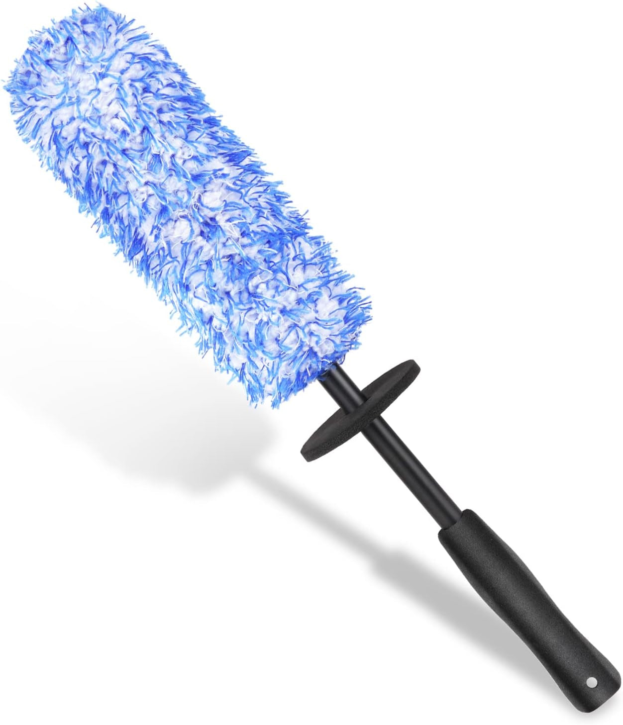 URAQT Felgenbürste Alufelgen, Premium Mikrofaser Felgen Bürste Für Eine Besonders Schonende Reinigung Bis Ins Felgentiefbett, Lange Profi Auto Reinigung Felgenreinigungsbürste (Blau)