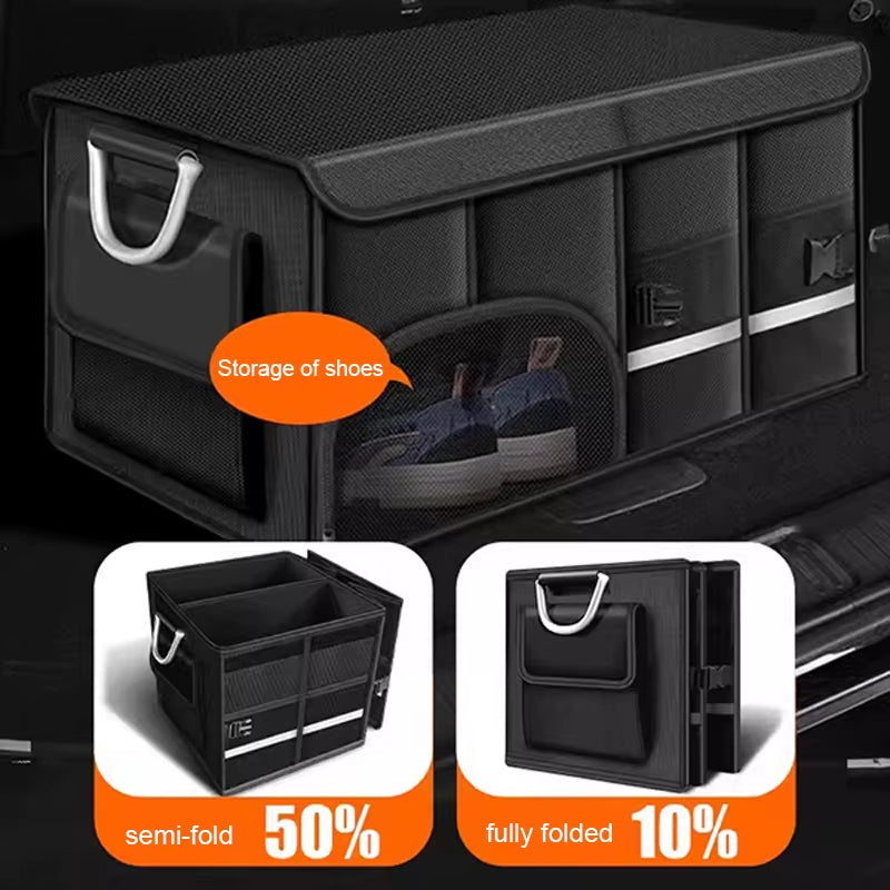 Large Capacity Car Trunk Organizer 36L/72L/110L Foldable Car Storage Box Waterproof Storage Bag for Fishing Camping