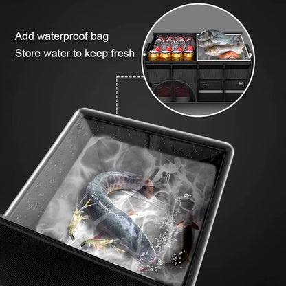 Large Capacity Car Trunk Organizer 36L/72L/110L Foldable Car Storage Box Waterproof Storage Bag for Fishing Camping